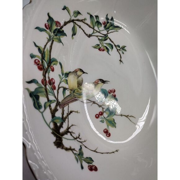 Royal Jackson Cherry Branch Oval Serving Bowl 10 inches Vintage Cottagecore - Picture 2 of 10